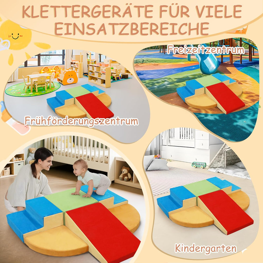 Schaumstoff Bausteine Kinder, Softbausteine, Montessori Spielzeug für Kinder, Waschbare Hülle für In