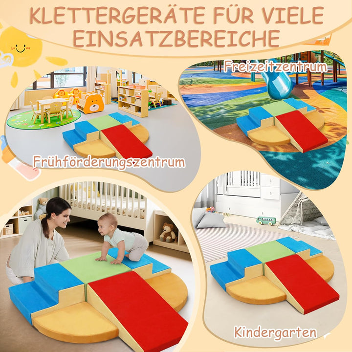 Schaumstoff Bausteine Kinder, Softbausteine, Montessori Spielzeug für Kinder, Waschbare Hülle für In
