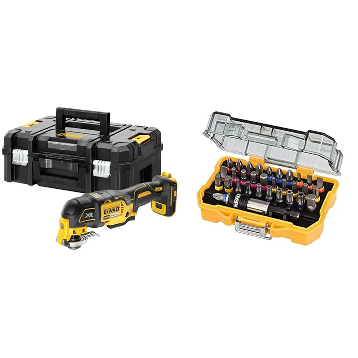 Dewalt 18V oszillierendes Akku-Multi-Tool DCS356NT & 32-tlg. Schrauberbit-Set Bundle mit Schrauberbi