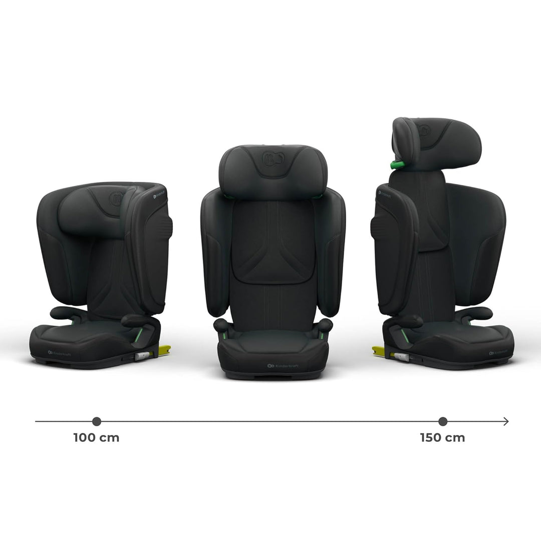 Kinderkraft UNITY 2 i-Size, Faltbarer Autositz 100–150 cm, von ca. 3,5 bis 12 Jahre, verstellbare Ko