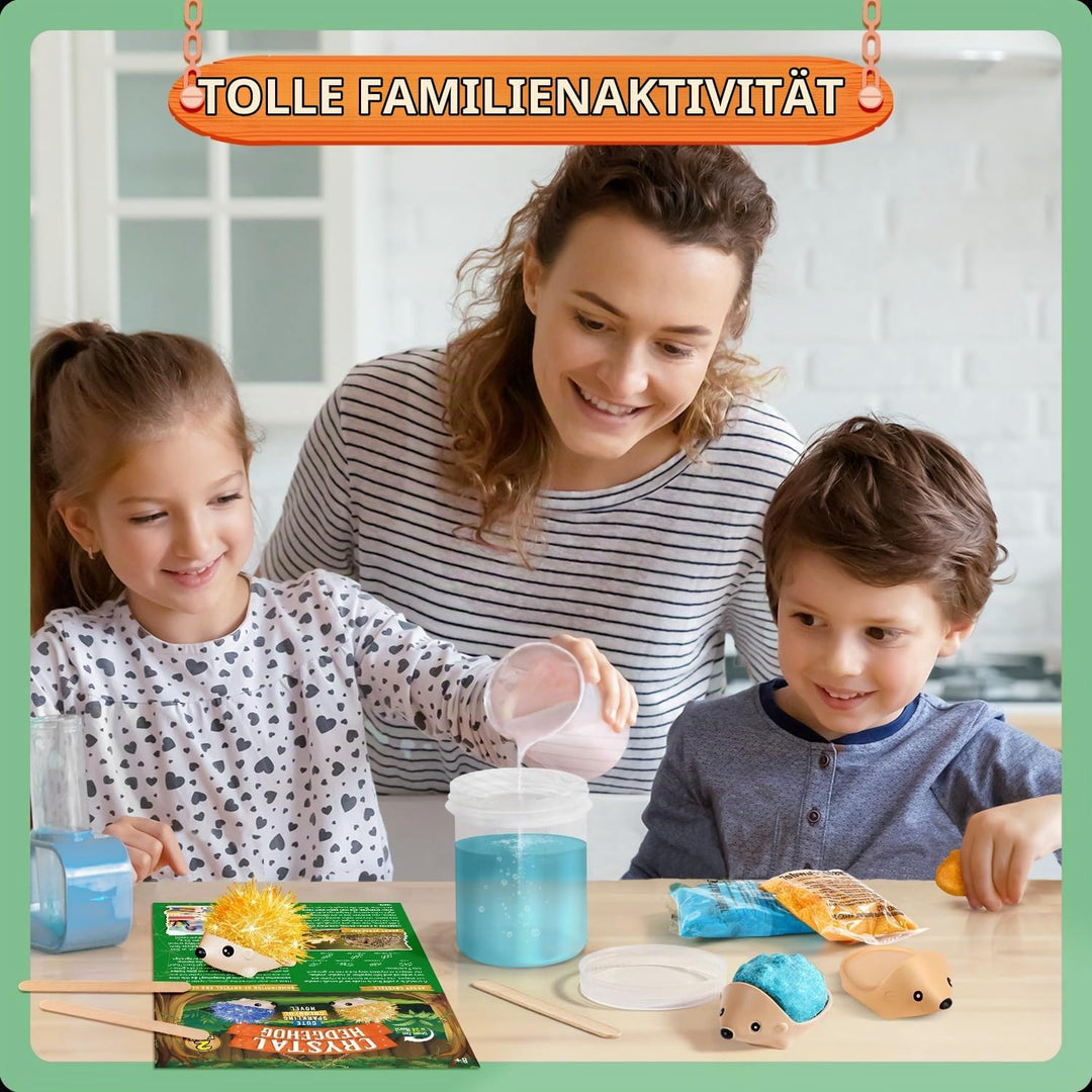 Igel Kristall Zücht Set, 2er Pack Kristall Hedgehog Growing Kit, Experimentierkasten für Kinder ab 8