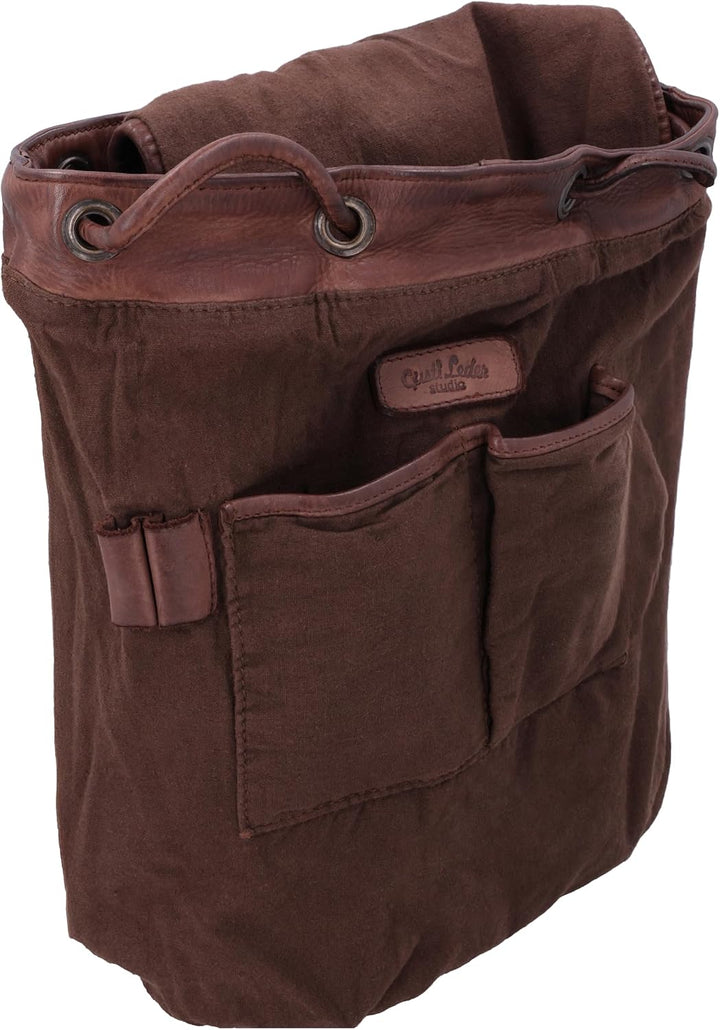 Gusti Rucksäcke Leder - Bennett Damen Lederrucksack Cityrucksack Backpack Daypack Wasserdicht 12L Vi