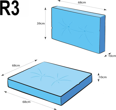 PillowPrim, Palettenkissen, Stulhkissen, Rattansessel, Outdoor, Auflage, Sitzkissen, Stuhlkissen, Ra