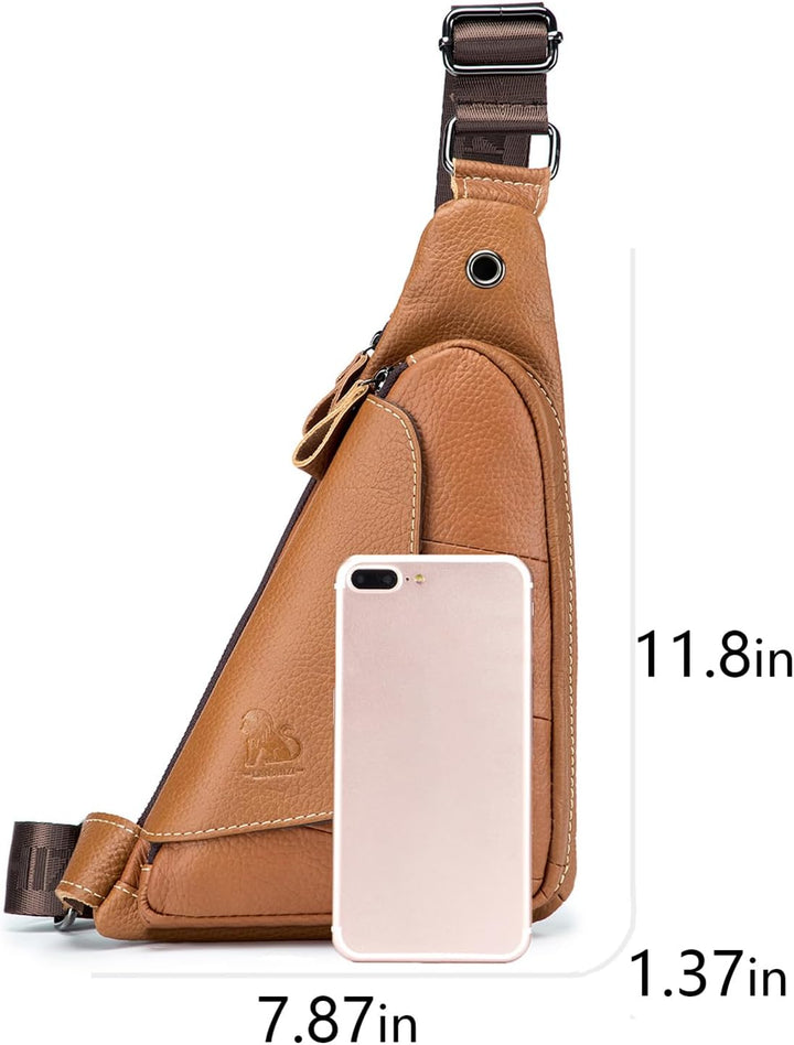 pundarika brusttasche herren leder Kleine umhängetasche herren sling bag Leder Crossbody bag Tasche