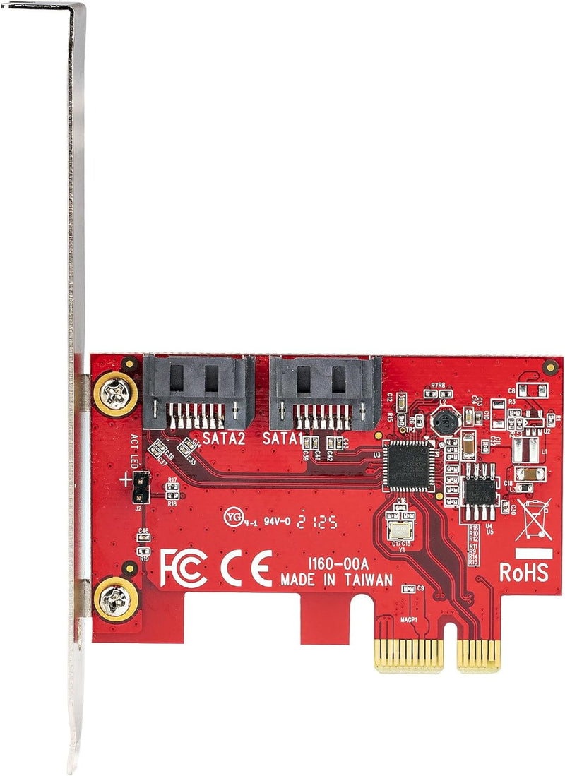 StarTech.com PCIe SATA Controller Karte - 2 Port SATA 3 Erweiterungskarte/Kontroller - 6Gbit/s - Vol