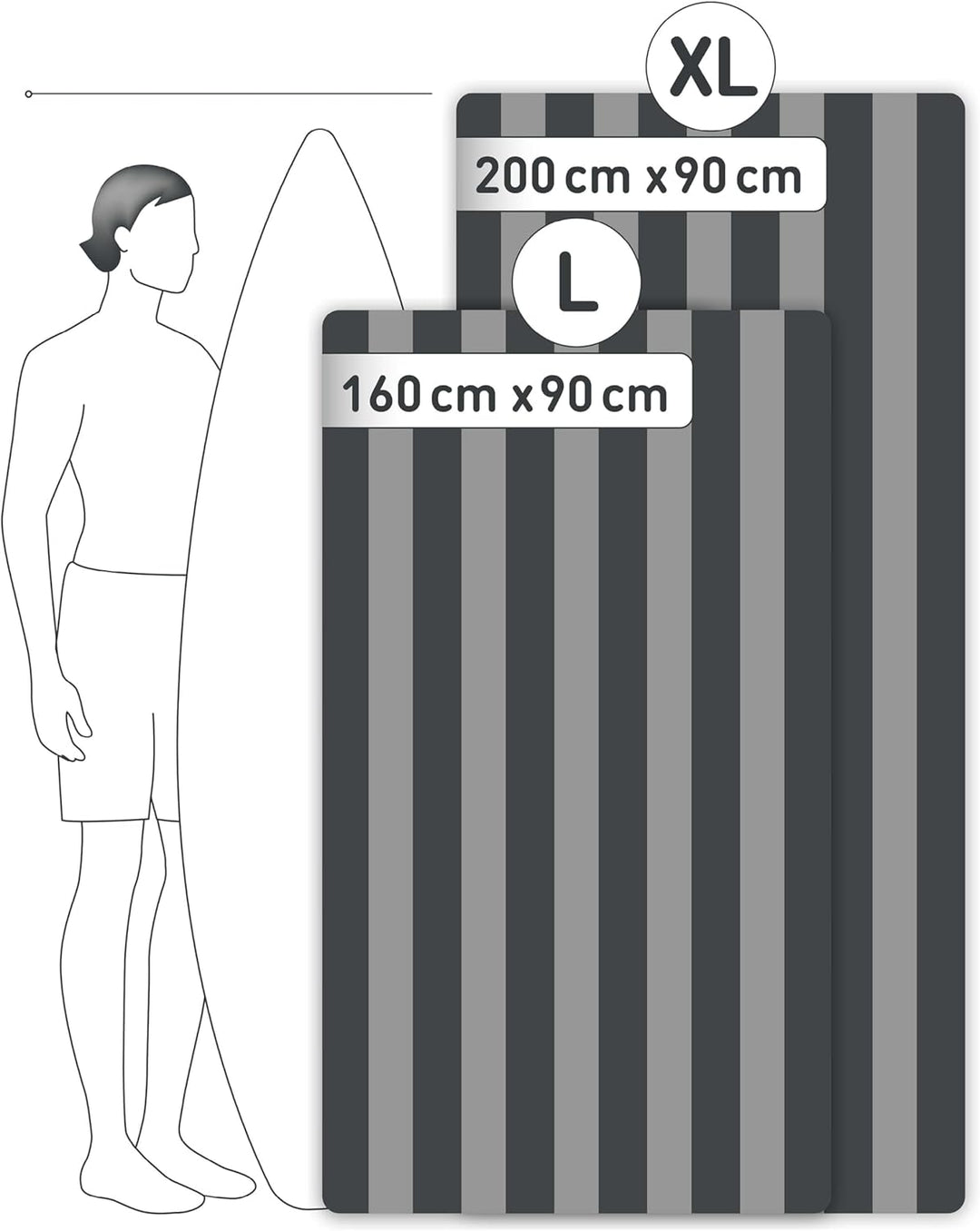Fit-Flip Strandtuch XXL aus Mikrofaser - leicht und schnelltrocknend - 100% recyceltes Strandhandtuc