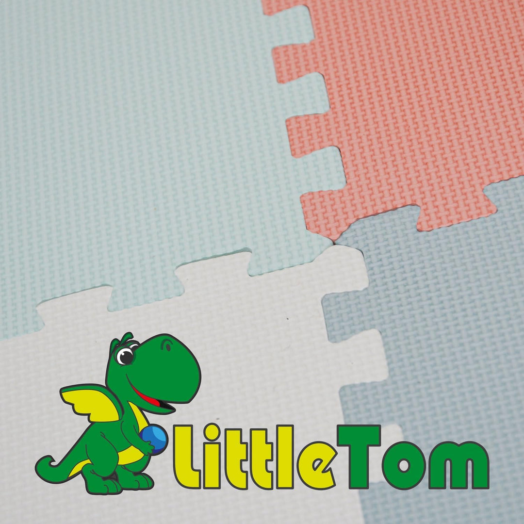 LittleTom 9 Teile Spielmatte Baby Puzzlematte ab Null - 30x30 Krabbelmatte Baby - Spielmatte Kinder