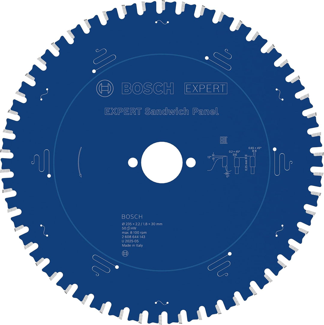 Bosch Professional Kreissägeblatt Expert for Sandwich Panel (235 x 30 x 2,2 mm, 50 Zähne, Zubehör Kr