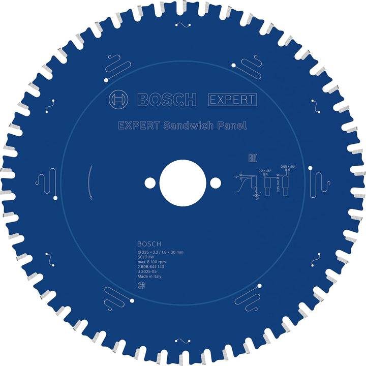 Bosch Professional Kreissägeblatt Expert for Sandwich Panel (235 x 30 x 2,2 mm, 50 Zähne, Zubehör Kr