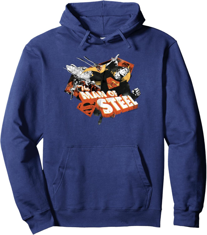 Man of Steel Superman Collage Pullover Hoodie