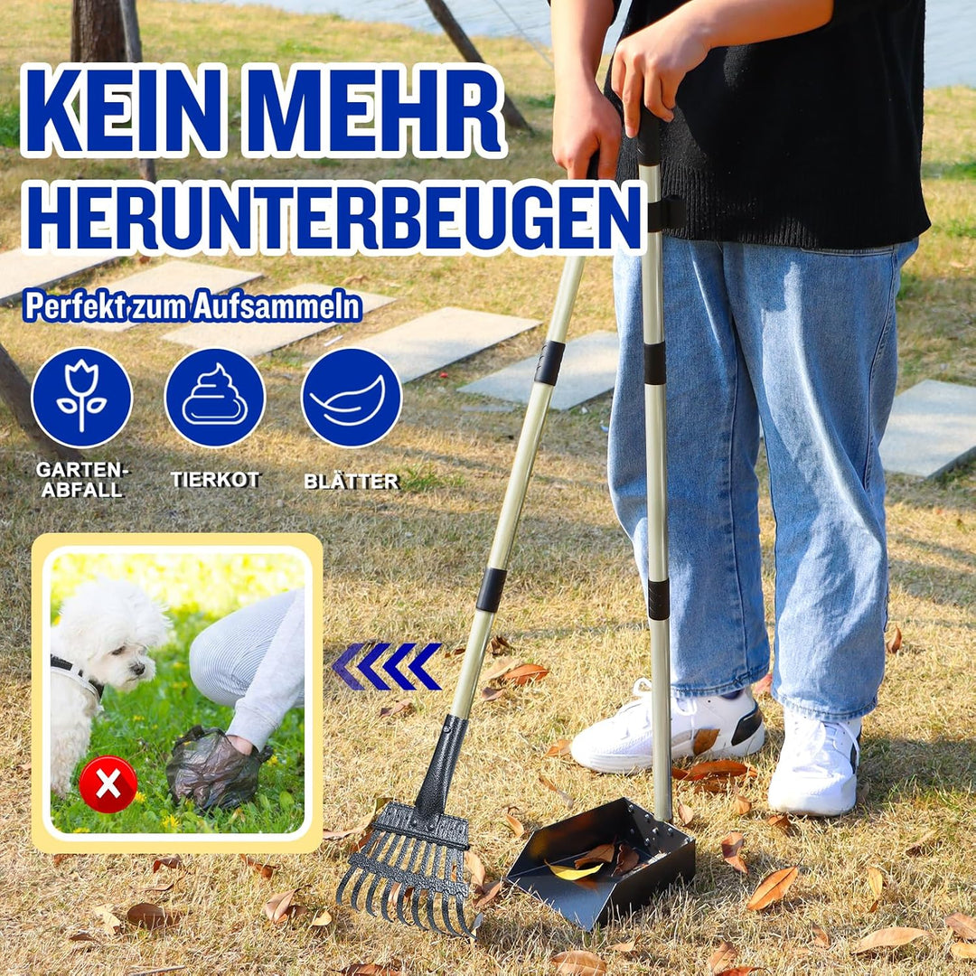 Snagle Paw Hundekotschaufel, 2 Stück Dog Pooper Scooper Hundekotschaufel und Harke Metall Rechen Keh