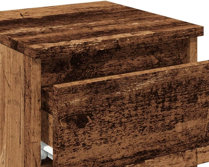 vidaXL Nachttisch 2 STK., Nachtschrank mit 2 Schubladen, Nachtkommode für Schlafzimmer, Nachtkonsole
