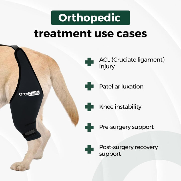 Ortocanis - Kniebandage für Hunde mit Kreuzbandverletzungen, Patellaluxation oder Arthrose, Grösse X
