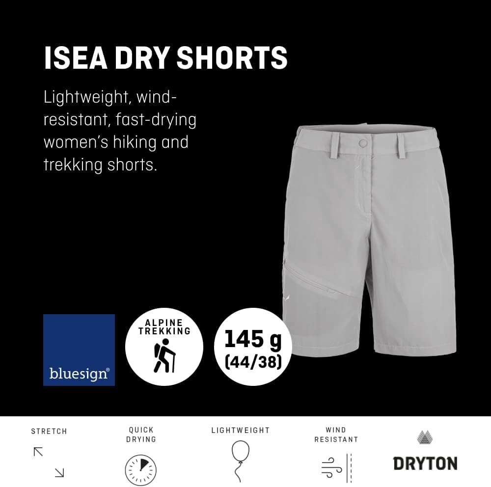 Salewa Damen Hiking Shorts Isea Dry W Shorts M Grau, M Grau