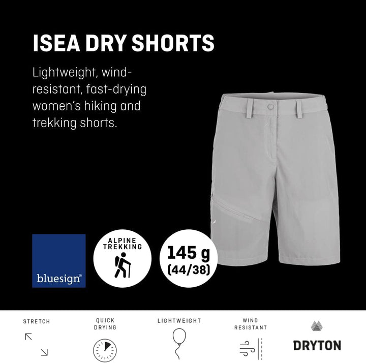 Salewa Damen Hiking Shorts Isea Dry W Shorts M Grau, M Grau