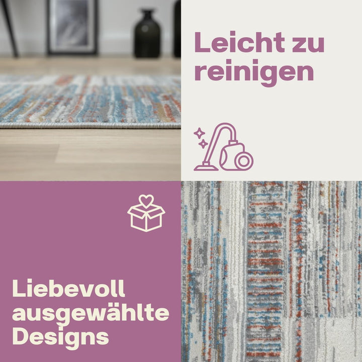 MY-RUG Teppich Tove rechteckig Creme 230 x 160 cm Wohnzimmerteppich, Badezimmer oder die Küche in Be