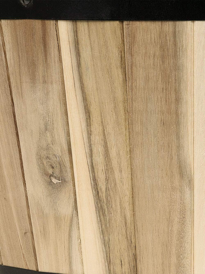 Pflanzwerk® Pflanzkübel Cup Holz Ø46cm 100% Bio-AKAZIENHOLZ Weinfass Holzfass *Frostbeständiger Blum