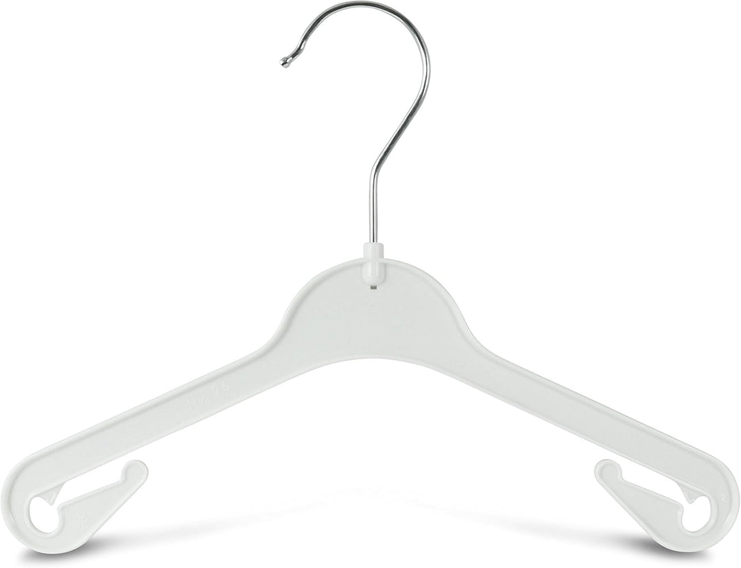 Kinder-Kleiderbügel in weiss aus Kunststoff, 20 Stück für Babys, 26cm