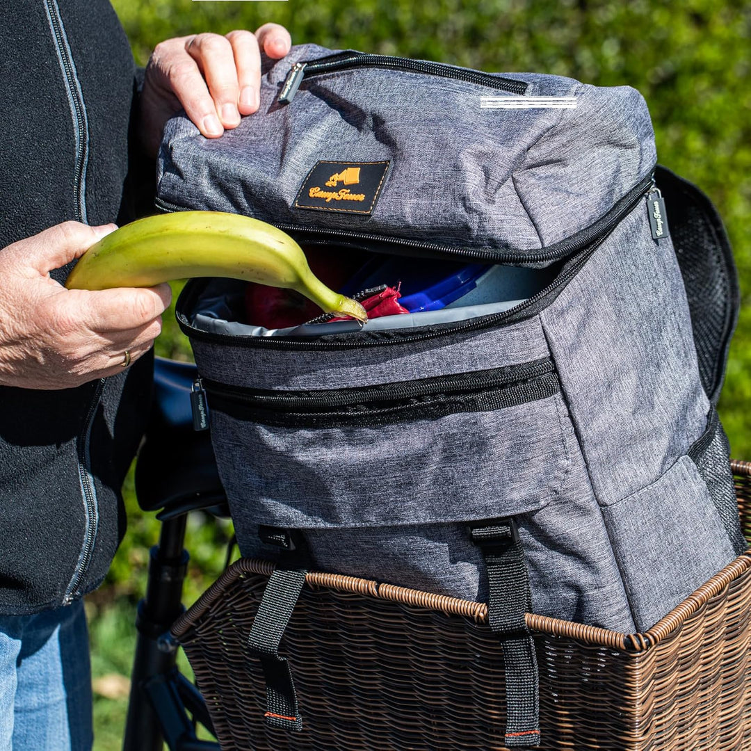 CampFeuer Kühlrucksack 20l grau | leicht und wasserdicht | 20 Liter Isoliertasche für BBQ, Camping,