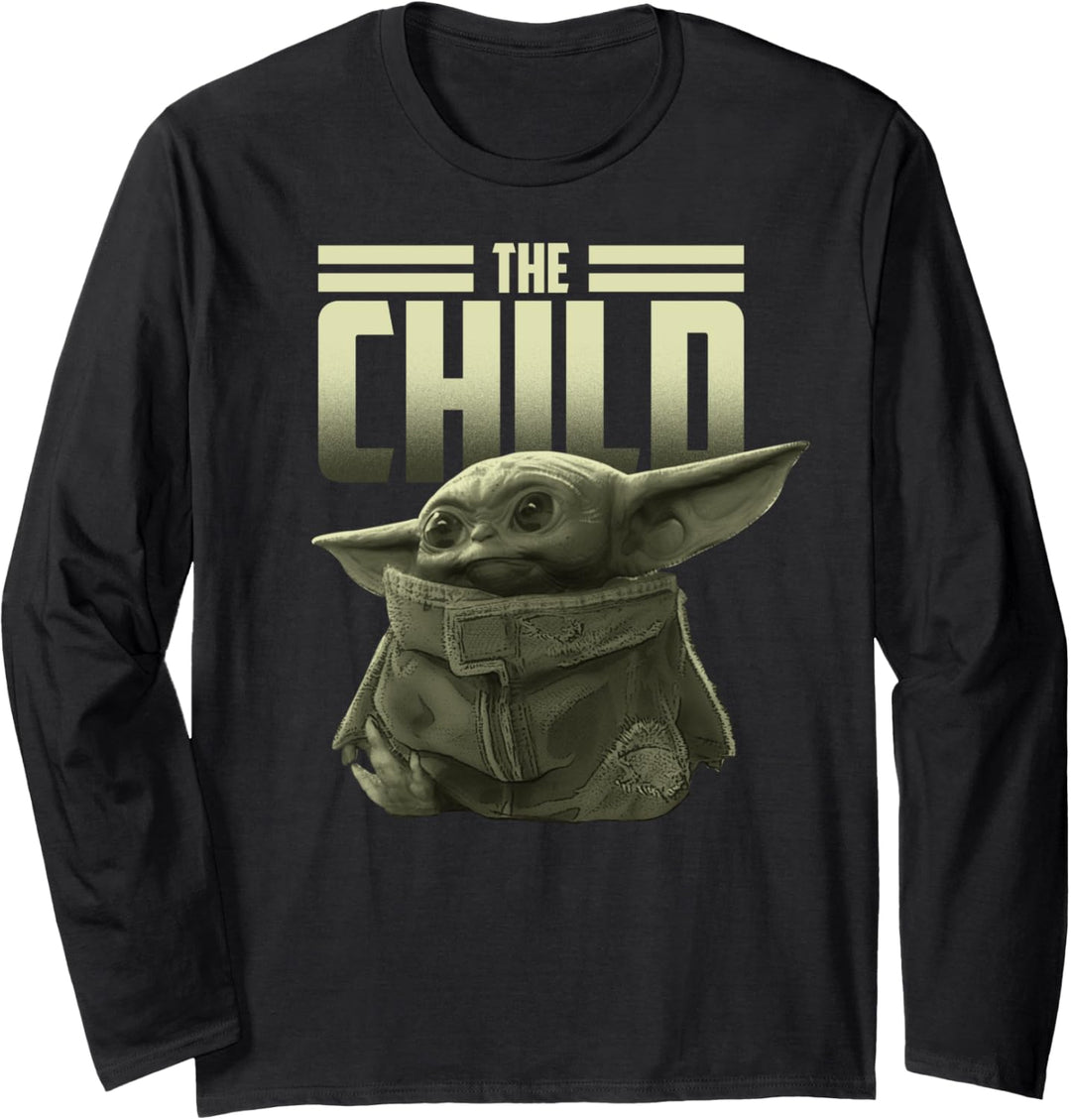 Star Wars The Mandalorian The Child Simple Portrait Langarmshirt