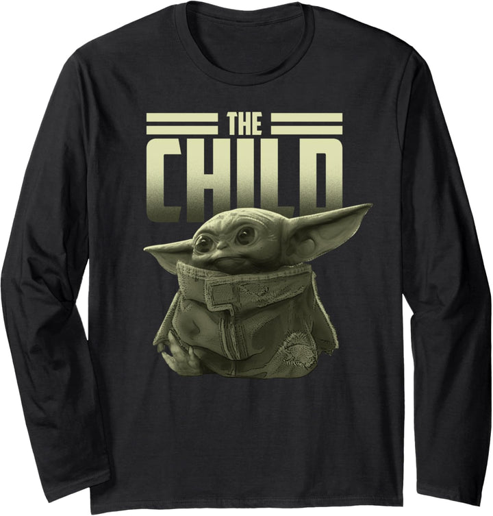 Star Wars The Mandalorian The Child Simple Portrait Langarmshirt