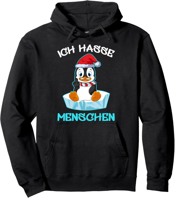 Ich hasse Menschen Pinguin Vögel Penguin Fun Lustig Winter Pullover Hoodie