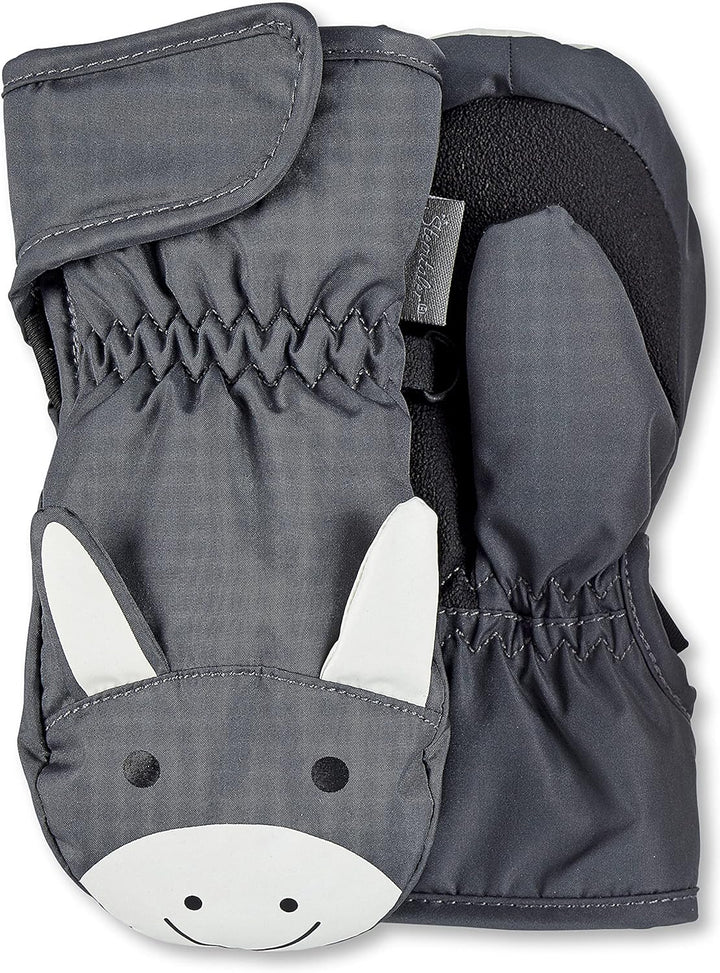 Sterntaler Unisex Kinder Fäustel Baby Fäustling Esel Emmi 1 Dunkelgrau, 1 Dunkelgrau