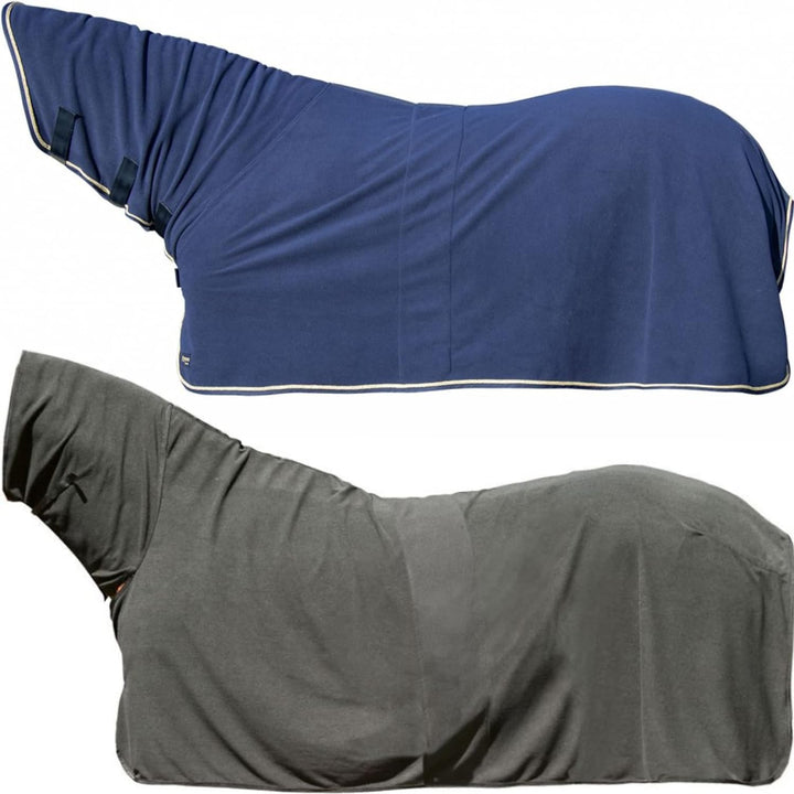 HKM 44209171.0018 Abschwitzdecke Mr. Feel Warm mit Halsteil, schwarz/Silber 115, 115