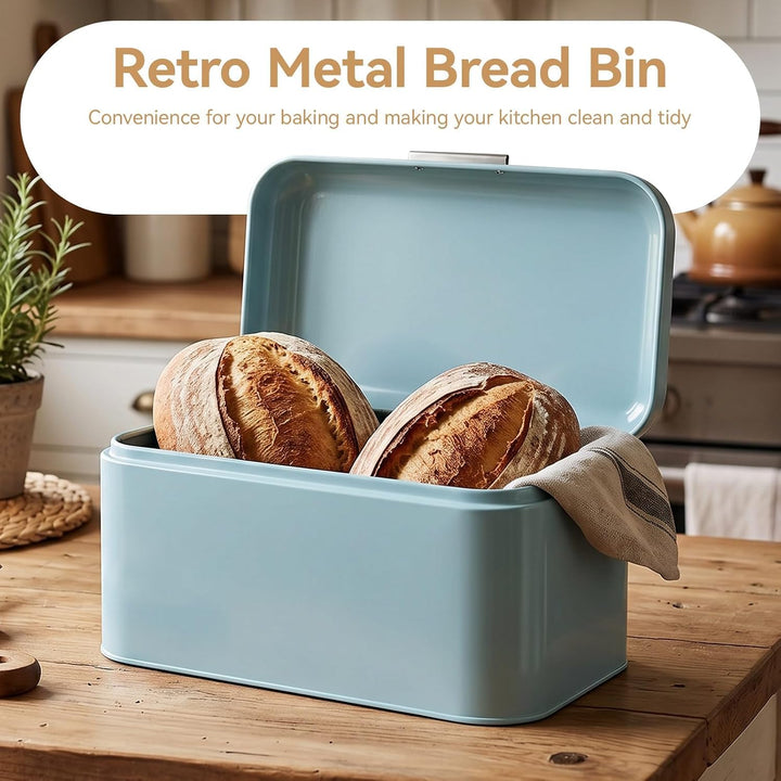Brotkasten, Retro Brotkasten aus Metall in Unifarbe Vielseitiger Brotkasten für die Arbeitsplatte Gr