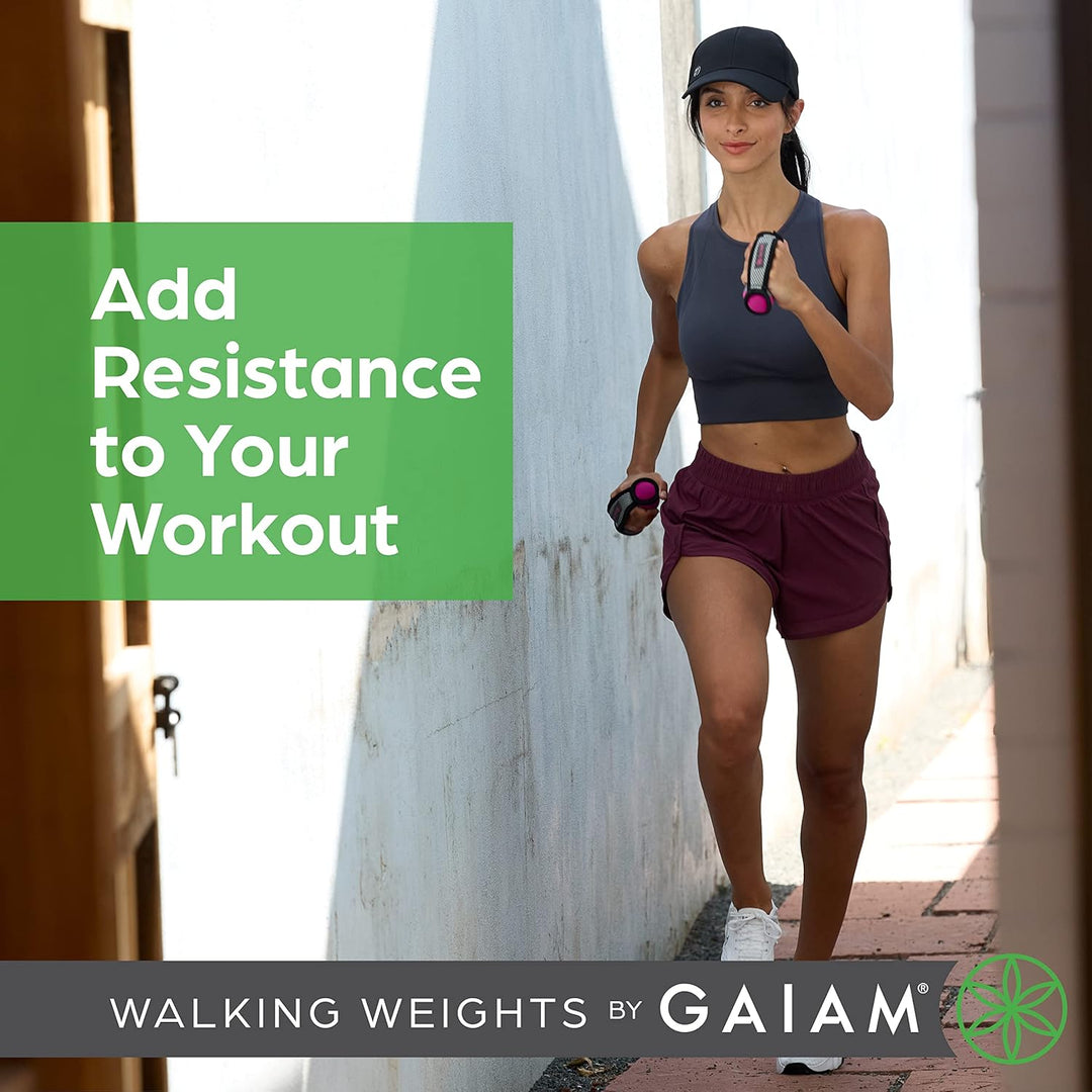 Gaiam Unisex-Erwachsene for Women & Men Soft Dumbbell Walking Weight Sets with Hand Strap Handgewich