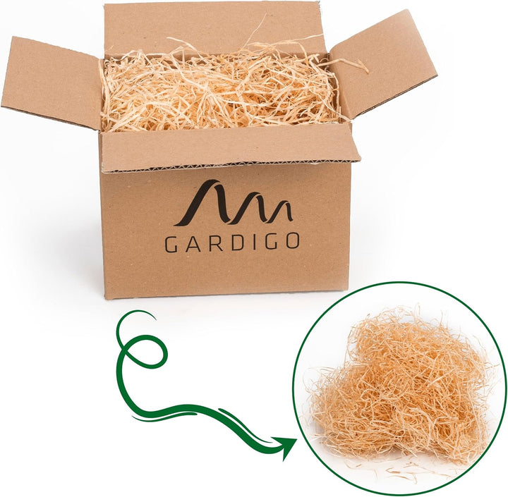 GARDIGO® Holzwolle Nachfüllpack - Ca. 75 g - Für Insektenhotels | Holzhackschnitzel für Insektenhäus