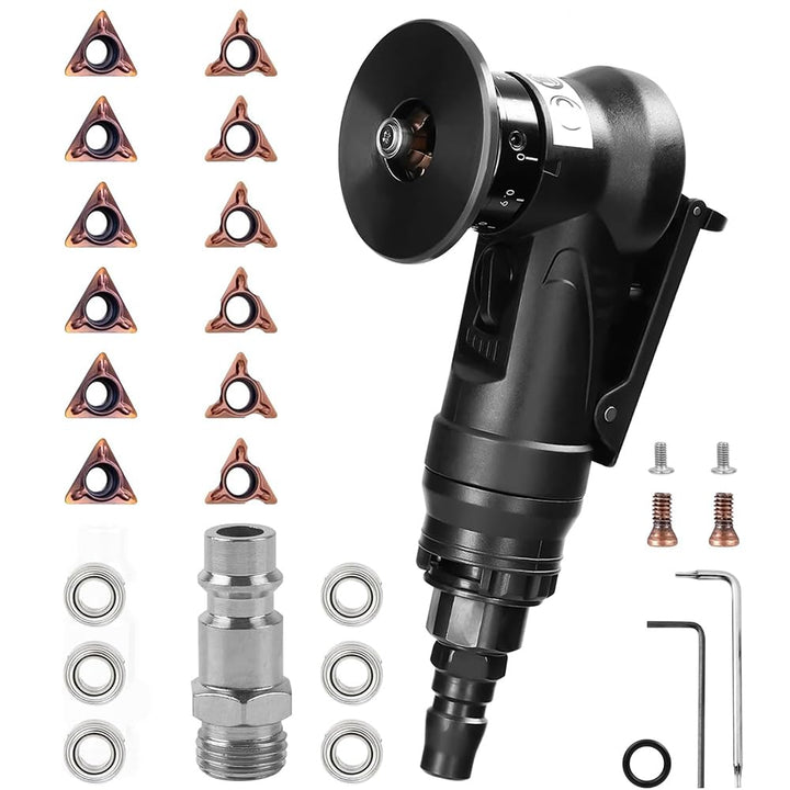 HEYOUTH Pneumatische Anfasmaschine, 2-in-1 Mini Pneumatische Anfasmaschine, 30000 U/min Trimming mit