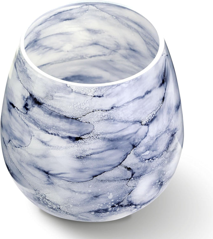 Terroso – Vase – Mundgeblasenes arktisches Glas – Luxuriöses Erscheinungsbild, Stilvoll & Elegant -