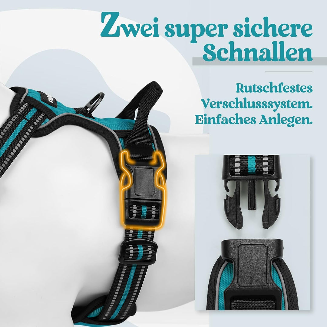 rabbitgoo Hundegeschirr Mittelgrosse Hunde, Anti Zug Geschirr mit Kontrolle, No Pull Verstellbar Hun