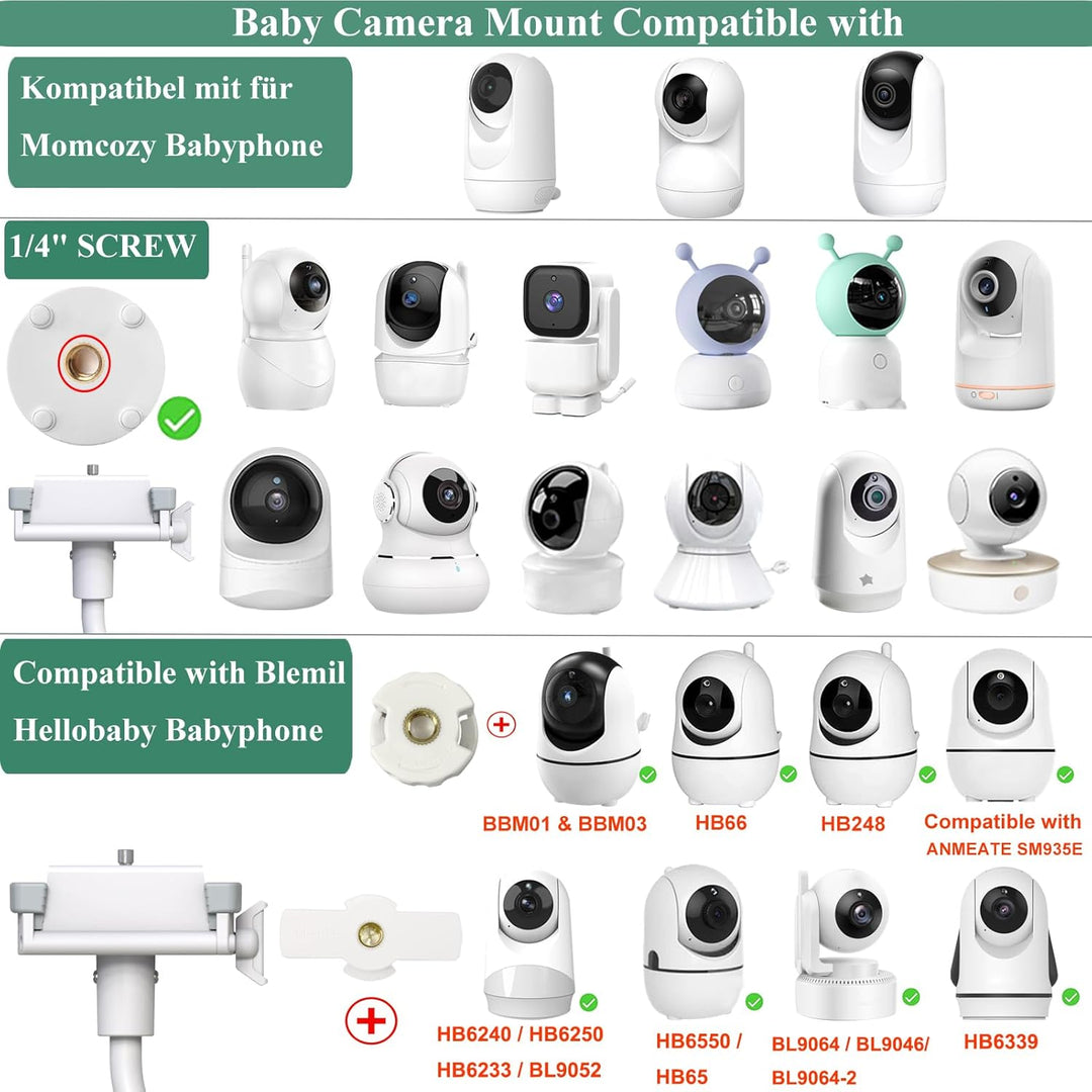 Derebir Babyphone Halterung Kamera Halterung Kamera Halter Baby Kamera Handyhalter Kompatibel für Ph