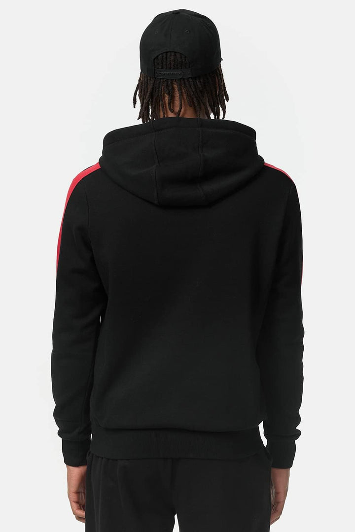 Lonsdale Herren Langwell Kapuzenpullover XXL Black/White/Red, XXL Black/White/Red
