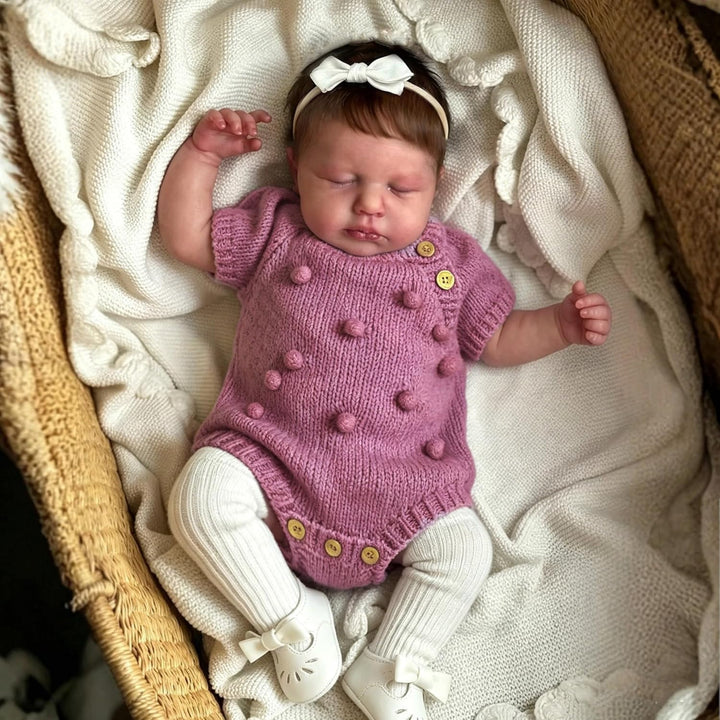 Zero pam Reborn Baby Vollsilikon Lebensecht, Silikon Baby Mädchen-48CM Lebensechte Babypuppen Wie Ec