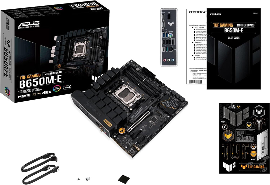 ASUS TUF Gaming B650M-E AMD mATX Mainboard 8+2 DrMOS DDR5, PCIe 5.0, 2 M.2 Steckplätze, Ethernet Rea