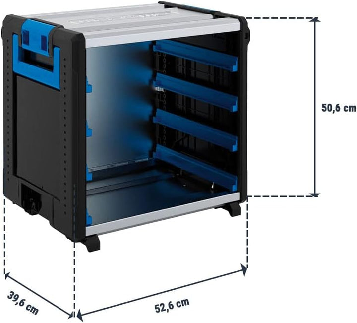 Sortimo WorkMo Modul – 8 Kofferschienen für T-BOXX & Metallkoffer – Modularer Werkstattwagen, kombin