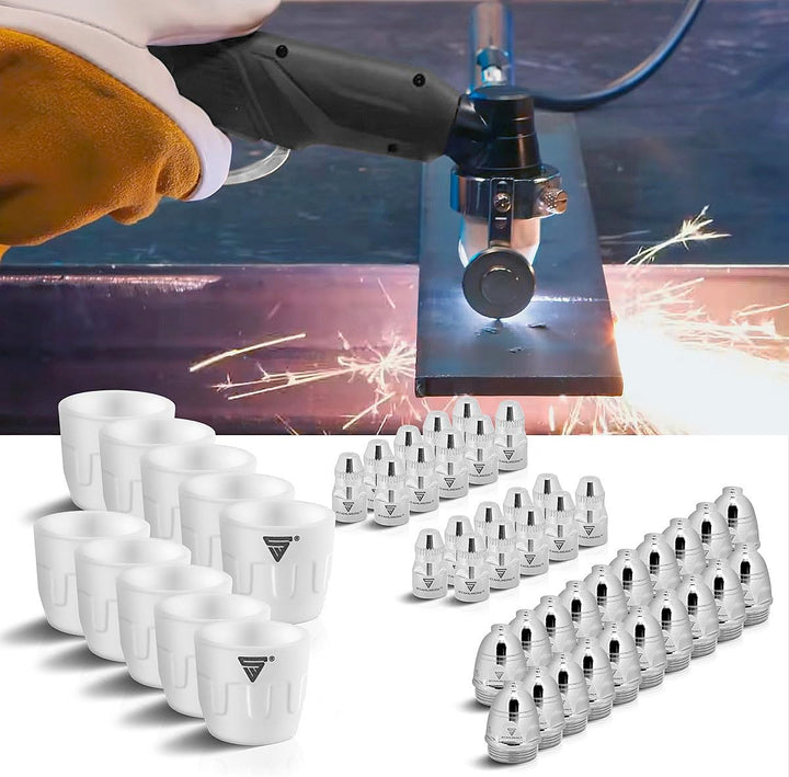 STAHLWERK P-80 Plasmazubehör Verschleissteile, Plasmadüsen + Elektroden + Keramikkappen für P-80 CUT