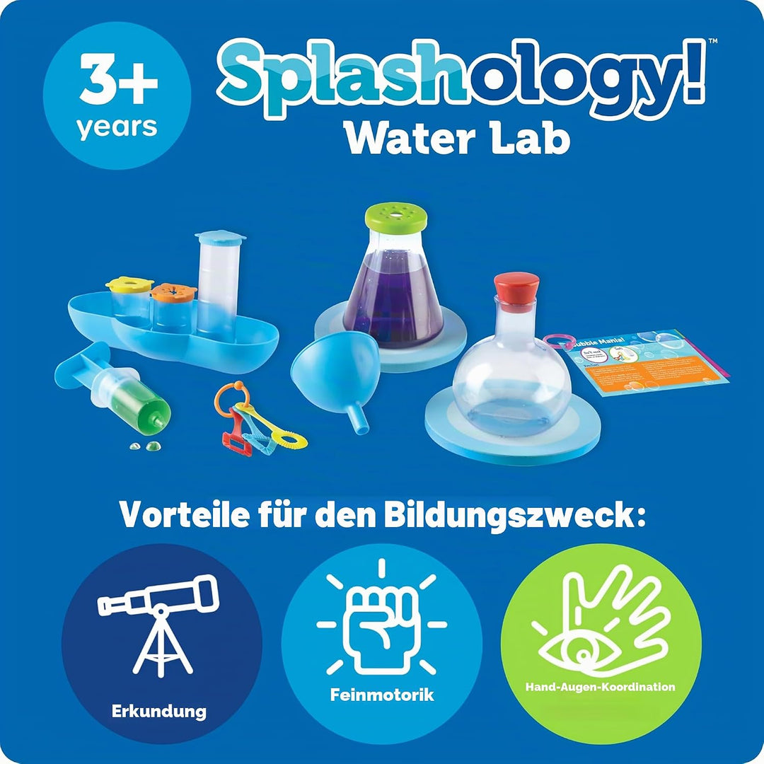 Learning Resources Splashology! Wasser-Experimentierkasten, ab 3 Jahren, Mint-Spielzeug für Kinder,