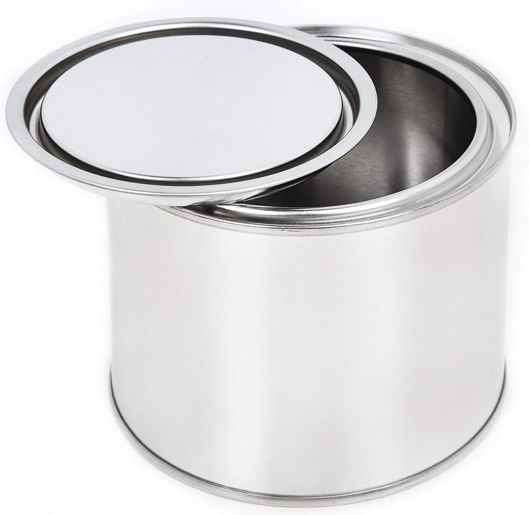 BenBow Weissblechdose 10x 500 ml mit Eindrückdeckel - luftdicht, undurchsichtig, leer, rund - Aufbew