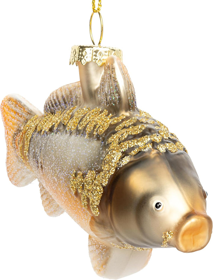 SIKORA Karpfen Spiegelkarpfen besondere Weihnachtskugel Glas Christbaumschmuck Deko Figur Weihnachte