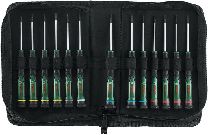 Bosch Präzisionsschraubendreher-Set 13-teilig (Präzise Schraubendreher für Heimwerken und Modellbau;