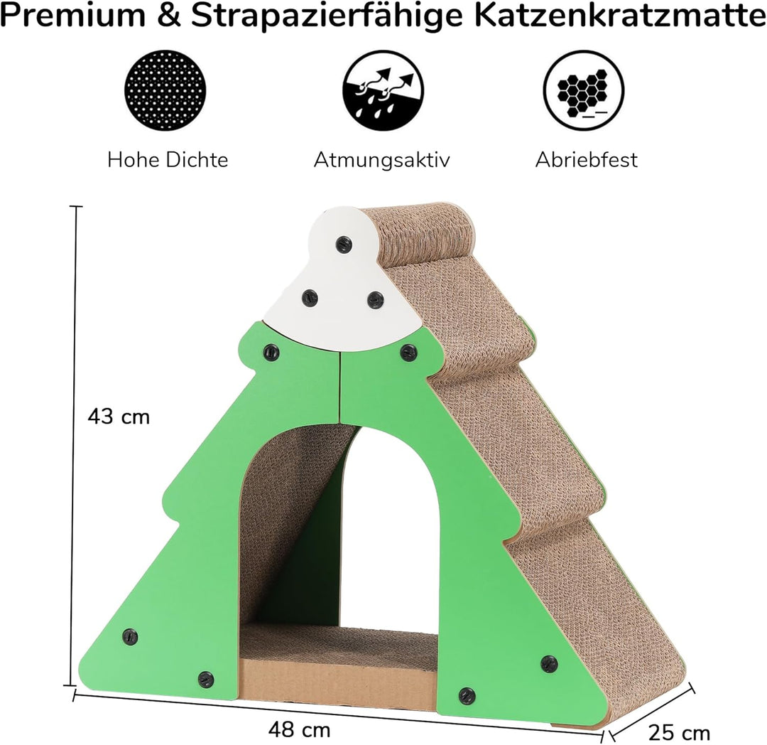FUKUMARU Kratzbrett Katzen, Hoch Katzenkratzbrett aus Wellpappe, Bergform Vertikale Katzenliege Krat