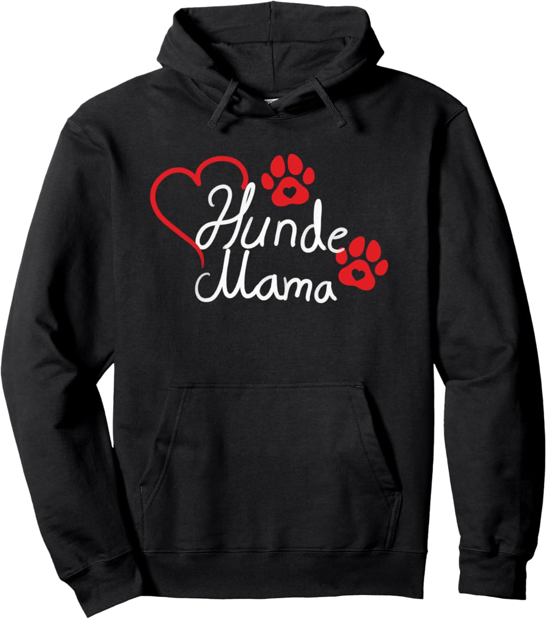 Hunde Mama Hundebesitzerin Hundepfoten mit Herzen Pullover Hoodie