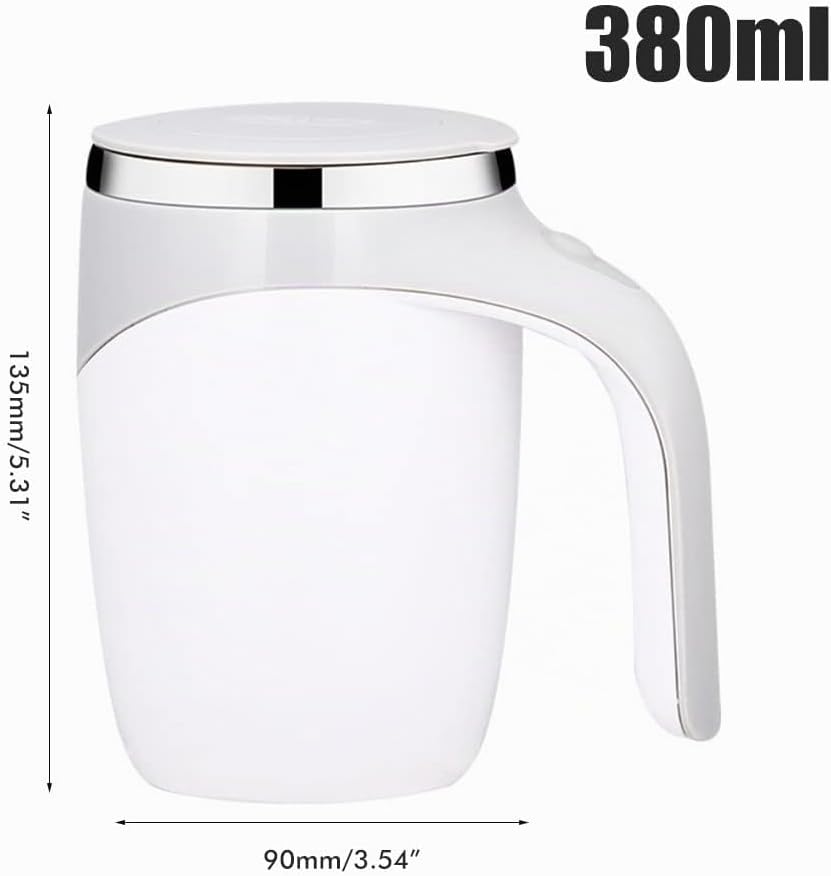 KKPLZZ Automatische magnetische Rührkaffeetasse, 380 ml elektrische Rührtasse Home Office Travel Aut