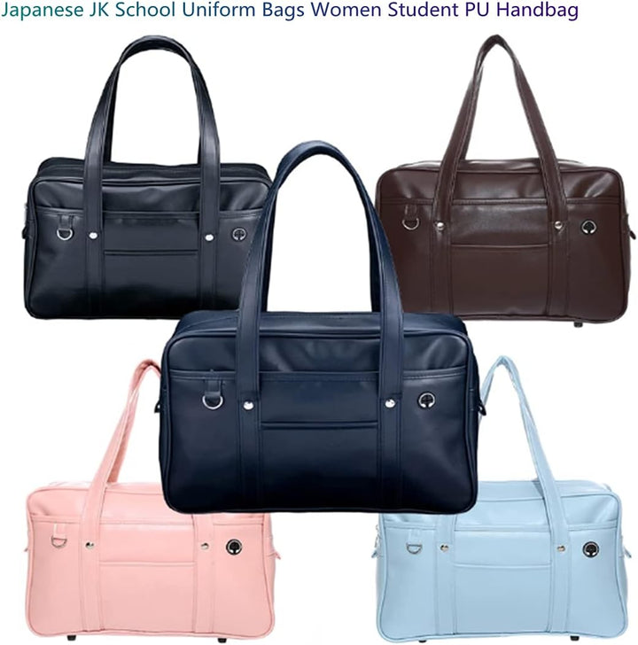 Poywuo Japanische Handtasche Schultasche PU Leder Reisetasche Japan High School Anime Cosplay Studen