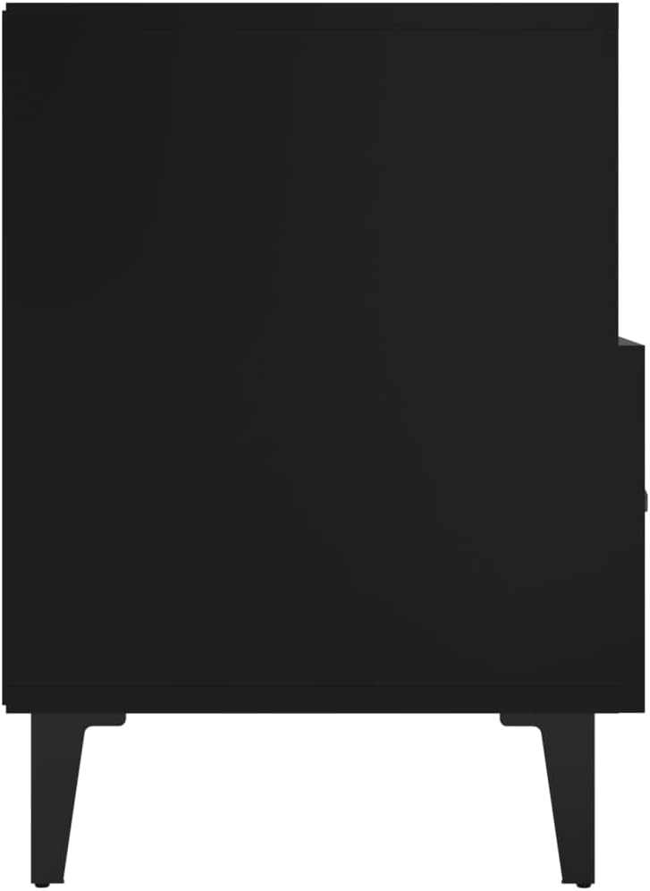 homiuse TV-Schrank TV Lowboard Schwarz 80x36x50 cm Holzwerkstoff TV Tisch TV Board Fernsehschrank Fe