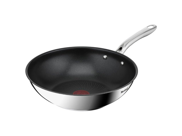 Tefal Infinite Wokpfanne Induktion 28 cm, Wokpfanne Antihaftversiegelung, Thermo-Signal bei idealer